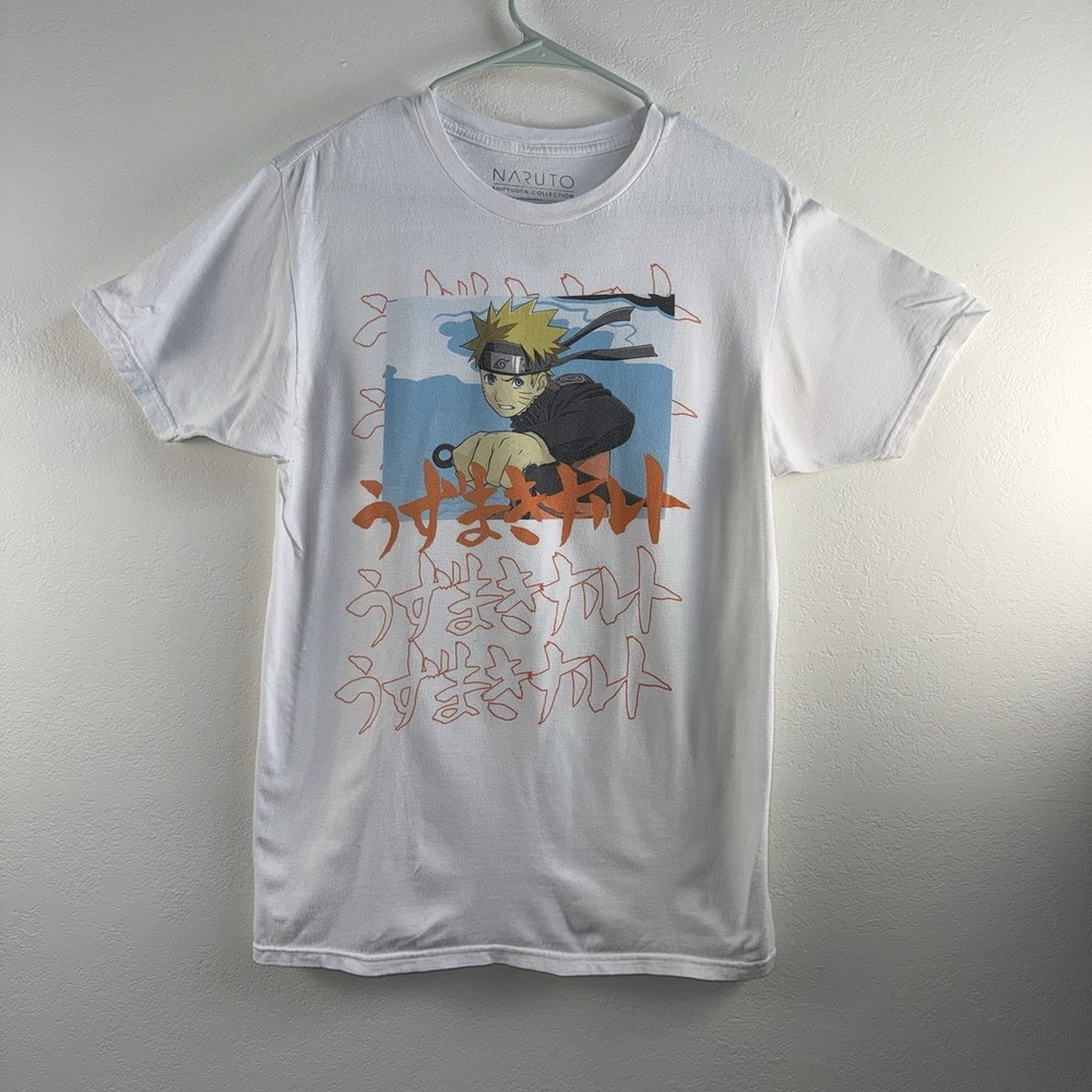 Naruto Shippuden Collection Kakashi White Graphic T-Shirt Youth Medium